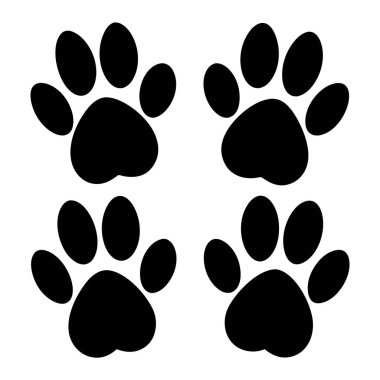 köpek patisi yazdırma vektör simgesi