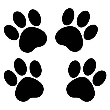 Köpek siluetinin vektör çizimi.