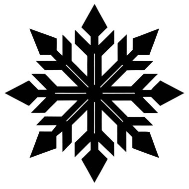 Kar tanesi simgesi, basit vektör çizim