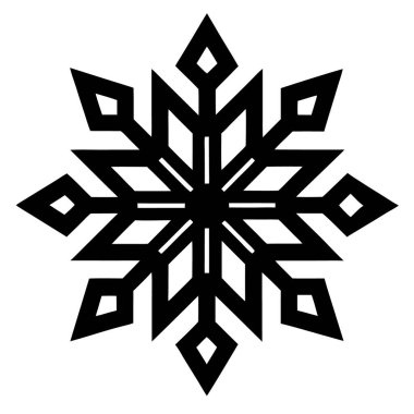 Kar tanesi. Web simgesi basit illüstrasyon