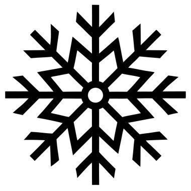 kar Tanesi simgesi vektör çizimi