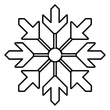 Kar Tanesi ikonu. vektör illüstrasyonu