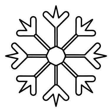 Kar tanesi. Web simgesi basit illüstrasyon