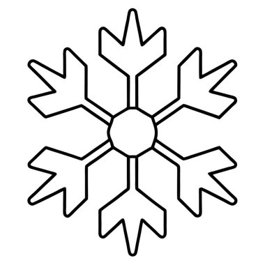 Kış kar tanesi simgesi, anahat stili