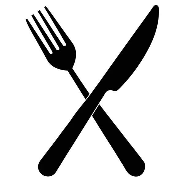 çatal bıçağı ve çatal simgesi vektör çizimi