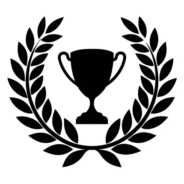 Defne çelengi ikonu. Defne çelengi vektör simgesinin basit çizimi