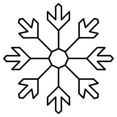 Kar tanesi. Web simgesi basit illüstrasyon