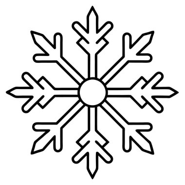 kar Tanesi simgesi vektör çizimi