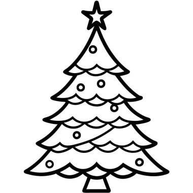 Noel ağacı simgesi, vektör noel ağacı işareti