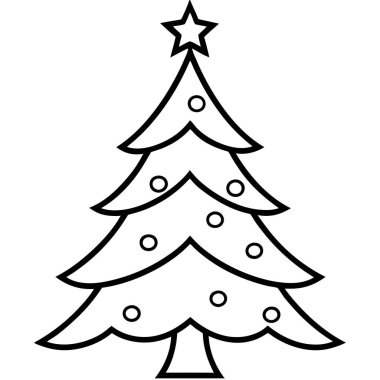 Noel ağacı çizimi, basit tasarım
