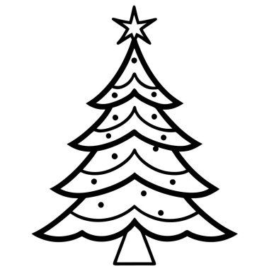 Noel ağacı simgesi vektör illüstrasyonuName