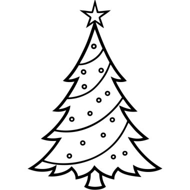 Noel ağacı vektör satırı simgesi