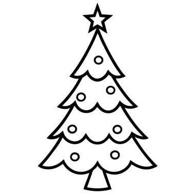 Noel ağacı vektör simgesi tasarımı