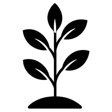 bitki simgesi, basit vektör illüstrasyonu