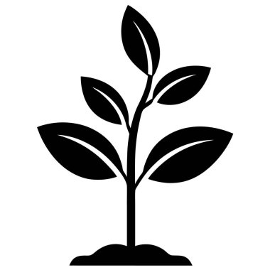 bir bitki simge bırakır, vektör illüstrasyonu
