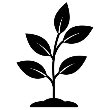 Basit bir bitki doğası izole edilmiş ikon vektör illüstrasyon tasarımı