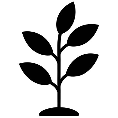 bitki simgesi, basit vektör tasarımı