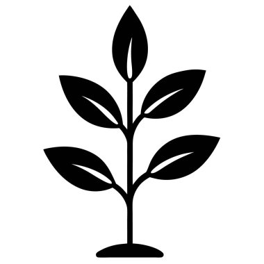 ağaç bitkisi simgesi, vektör illüstrasyonu