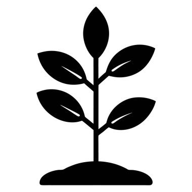 Bitki simge vektör işareti ve beyaz arka plan üzerinde izole sembolü,
