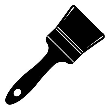 Bir boya fırçası vektör sanatının vektör çizimi