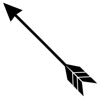 Tek bir okçuluk simgesinin vektör çizimi