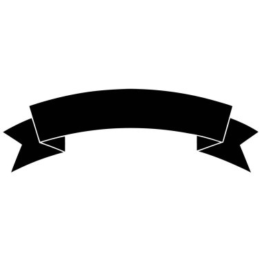 Eğri kurdele sancak vektör illüstrasyonu