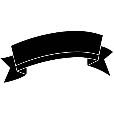 Beyaz arkaplanda kurdele simgesi. vektör illüstrasyonu.