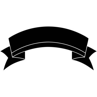 kurdele sancak vektör simgesi, eğri kurdele sancak vektörü