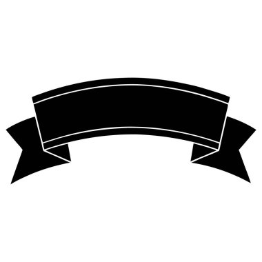 Kurdele afiş simgesi, basit tarzı