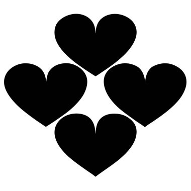 Kalp aşk ikonunu sever, kalp set vektörü