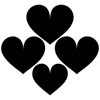 kalp simgesi, vektör illüstrasyonu.