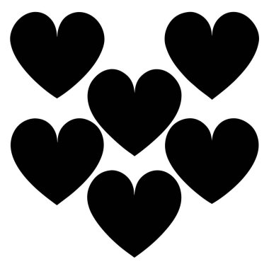 Siyah kalp şekli ayarlandı