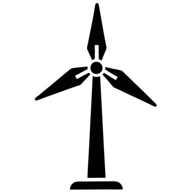 Yel değirmeni ikonu. Yel değirmeni vektör simgesinin basit gösterimi
