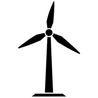 Rüzgar türbini simgesi, basit tarzı