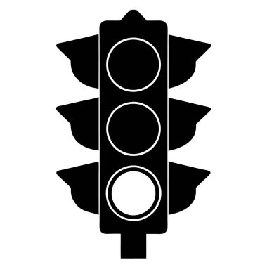 Trafik ışığı izole simge tasarımı, vektör illüstrasyon grafiği