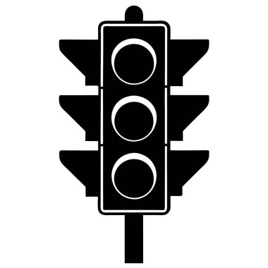Trafik ışığı simgesi. Trafik ışığı vektörünün basit bir gösterimi