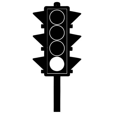 Trafik ışığı siyah & beyaz, trafik ışığı taşıyıcısı