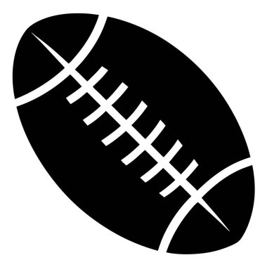 Ragbi topu ikonu. Ragbi topu vektörünün basit bir gösterimi