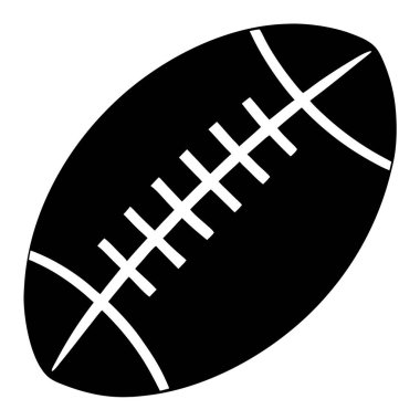 Rugby topu simgesini, basit tarzı