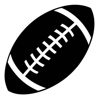 Rugby topu simgesi. Rugby top vektör simgesi web için basit örnek
