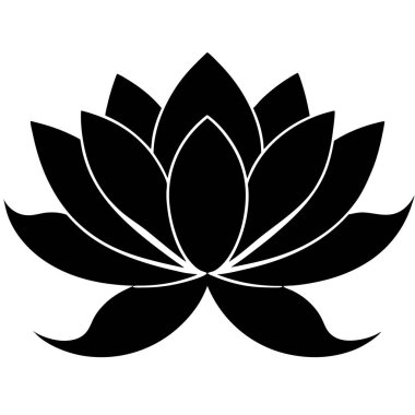 Nilüfer çiçeği, illüstrasyon, beyaz arkaplanda vektör.