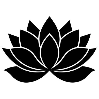 Lotus çiçek simgesi, basit tarzı