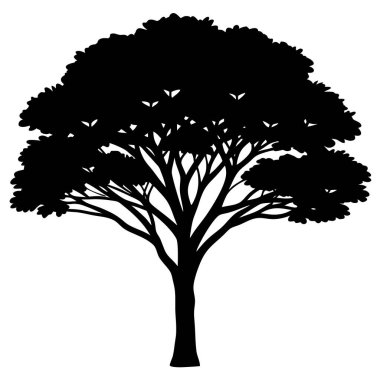 black tree silhouette. vector illustration. tree vector art