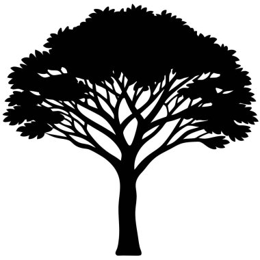 black tree silhouette. vector illustration. tree vector art