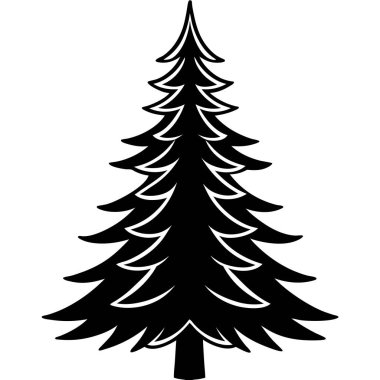 çam ağacı noel simgesi taslak biçiminde