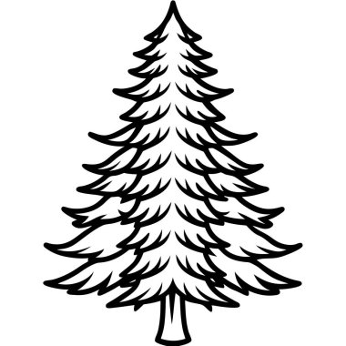 Taslak biçiminde noel ağacı simgesi