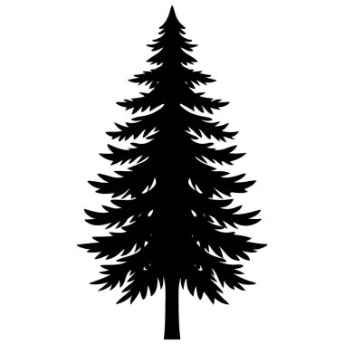 çam ağacı vektör silueti