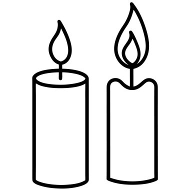 Mum ikonu. Mum vektörünün özet çizimi