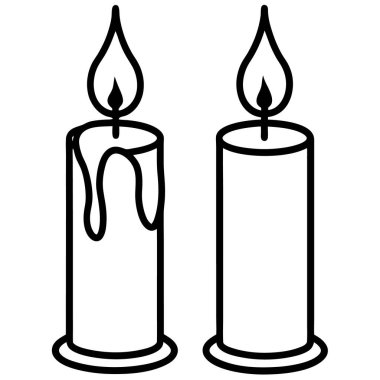 Satır biçiminde mum simgesi