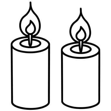 Mum ikon vektörü. çizgi vektör sembolü